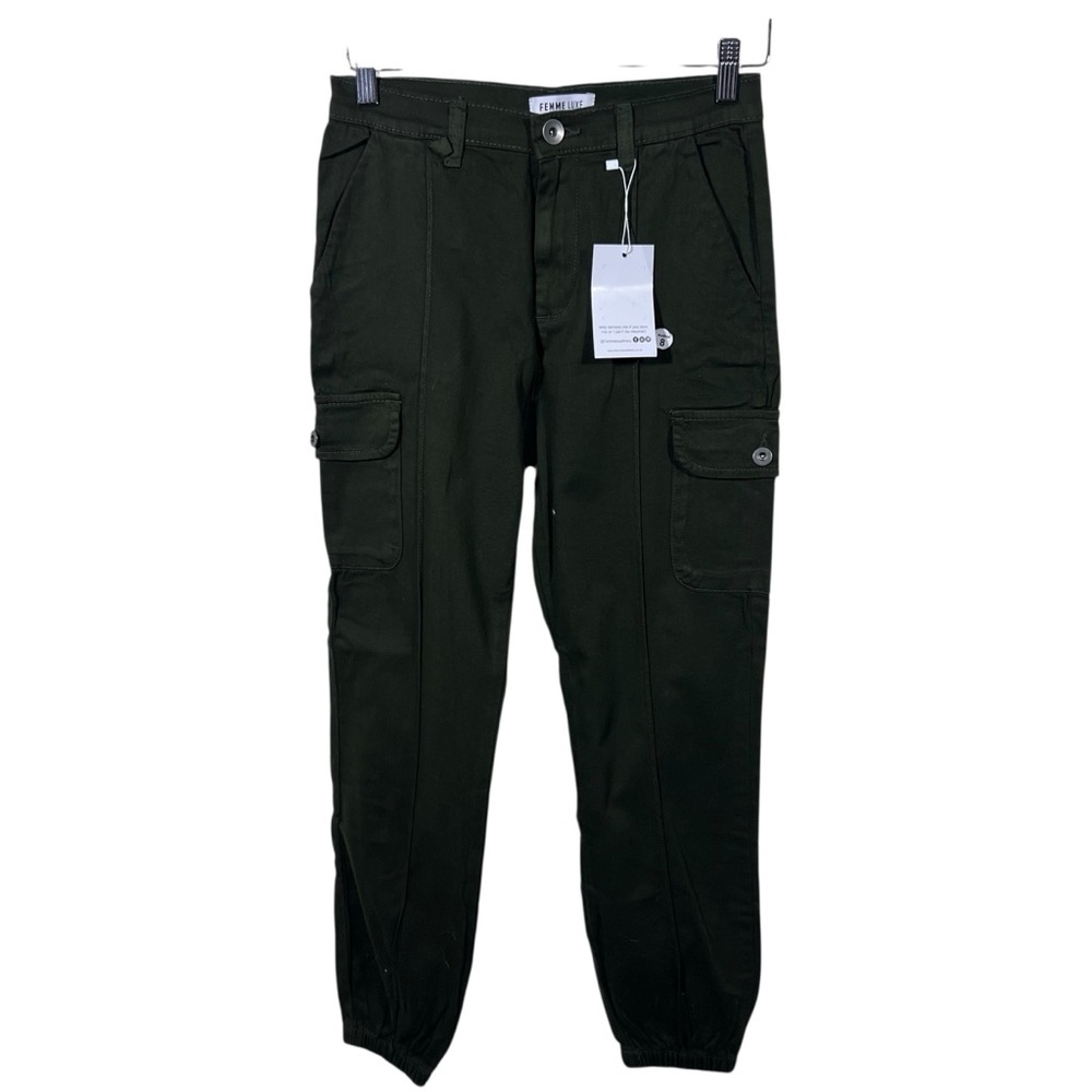 Femme Luxe Green Jogger Trousers Size 8
